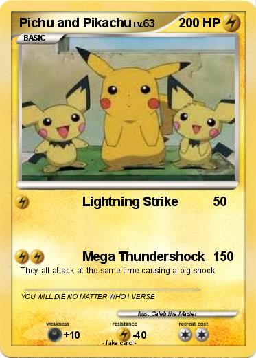 Pokemon Pichu and Pikachu