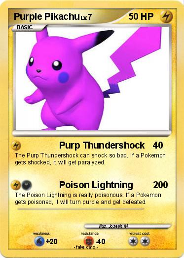 Pokemon Purple Pikachu