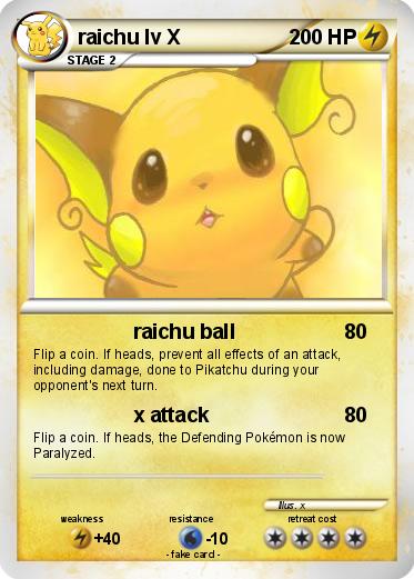 Pokemon raichu lv X