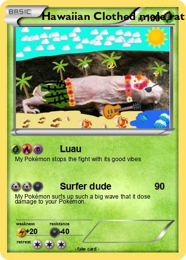 Pokemon Hawaiian Clothed mole rat