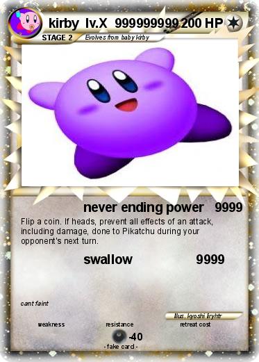 Pokemon kirby  lv.X  999999999