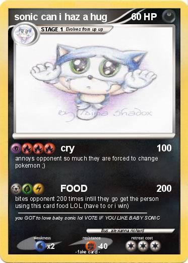 Pokemon sonic can i haz a hug