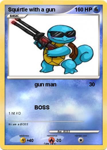 Pokemon Squirtle with a gun