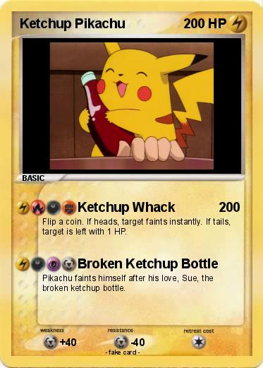 Pokemon Ketchup Pikachu