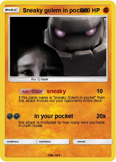 Pokemon Sneaky golem in pocket