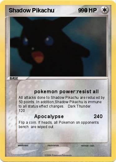 Pokemon Shadow Pikachu               9  9