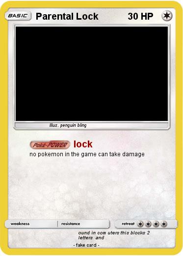 Pokemon Parental Lock