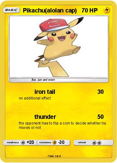 Pokemon Pikachu(alolan cap)