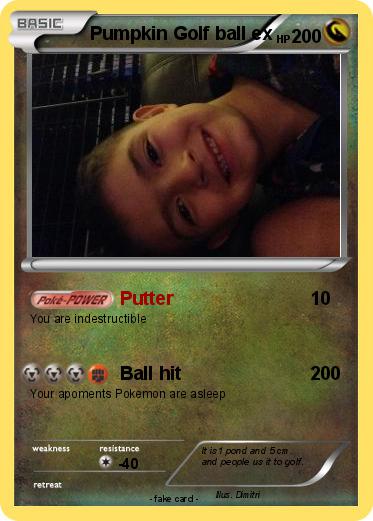 Pokemon Pumpkin Golf ball ex