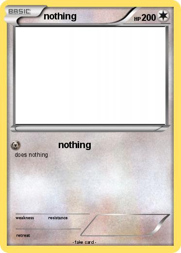 Pokemon nothing