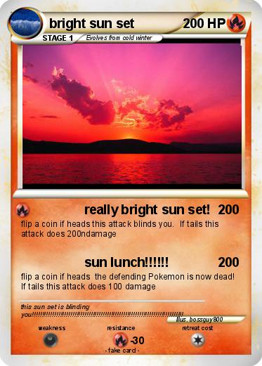Pokemon bright sun set