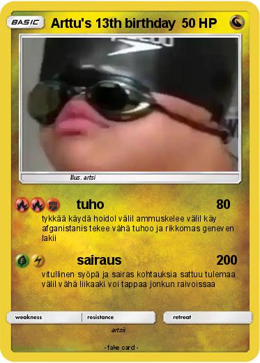 Pokemon Arttu's 13th birthday