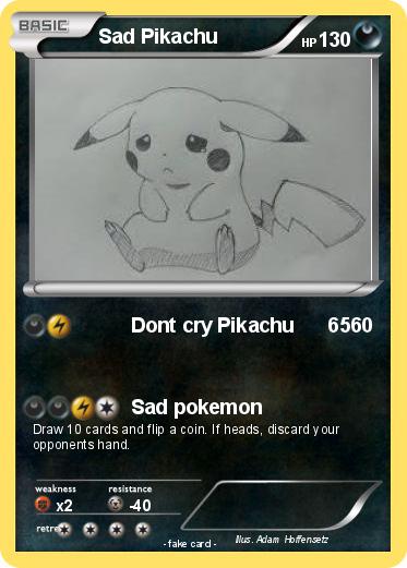 Pokemon Sad Pikachu