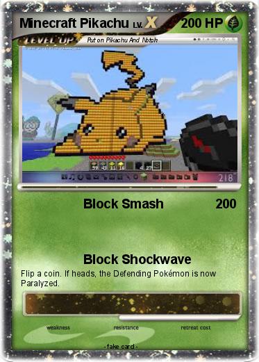 Pokemon Minecraft Pikachu