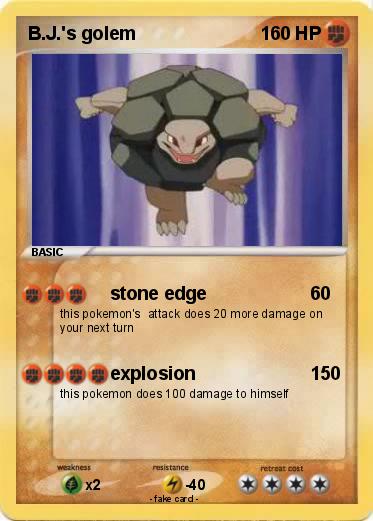 Pokemon B.J.'s golem