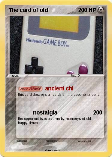 Pokemon The card of old