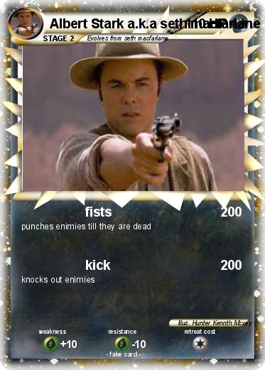 Pokemon Albert Stark a.k.a seth macfarlane