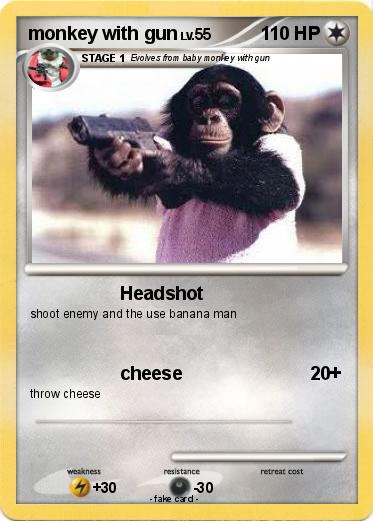 Pokemon monkey with gun