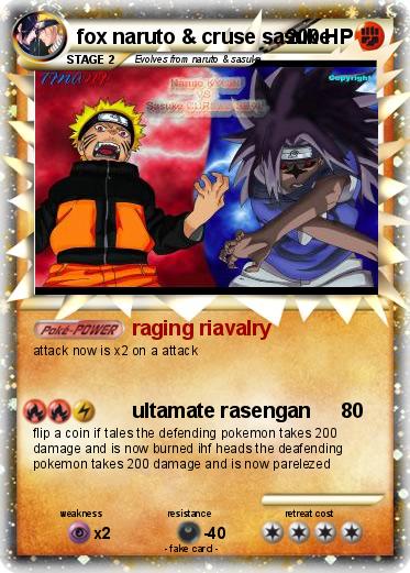Pokemon fox naruto & cruse sasuke