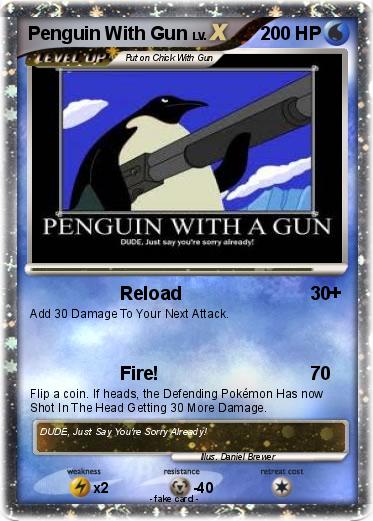 Pokemon Penguin With Gun