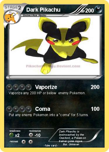 Pokemon Dark Pikachu