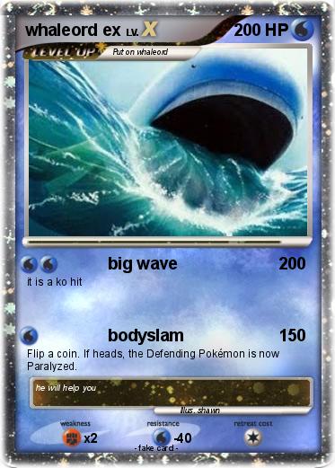 Pokemon whaleord ex