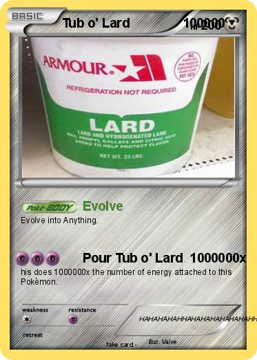 Pokemon Tub o' Lard               100000