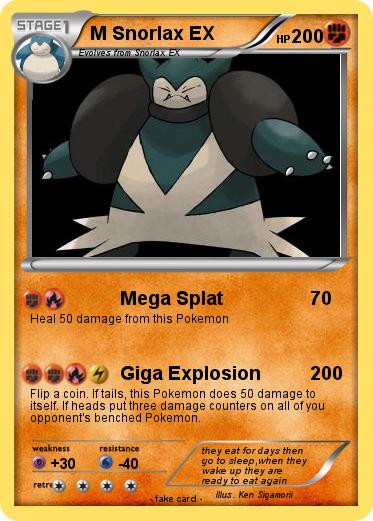 Pokemon M Snorlax EX