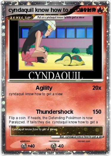 Pokemon cyndaquil know how to get a view