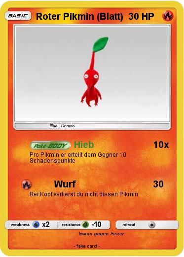 Pokemon Roter Pikmin (Blatt)