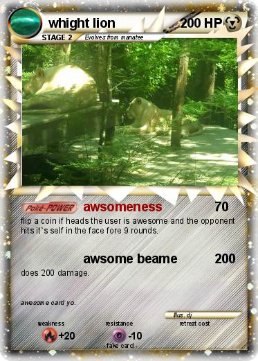 Pokemon whight lion