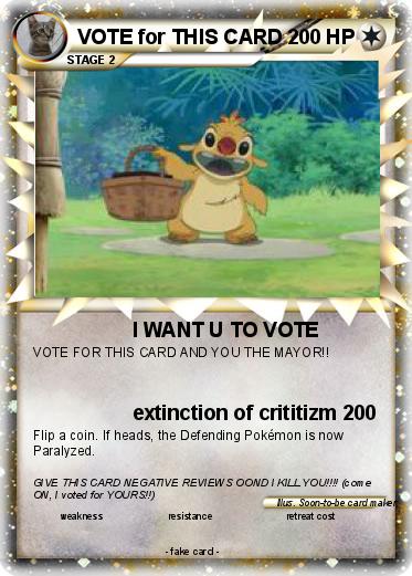 Pokemon VOTE for THIS CARD