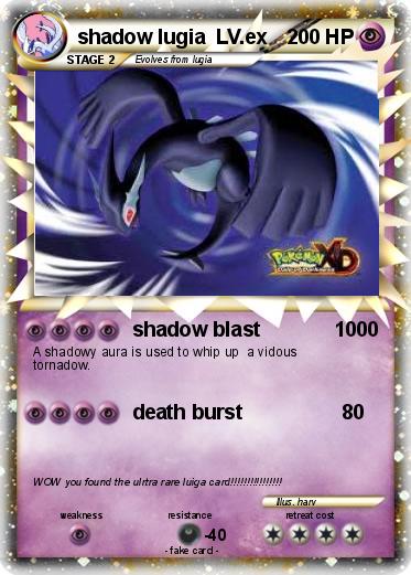 Pokemon shadow lugia  LV.ex Pokemon shadow lugia  LV.ex