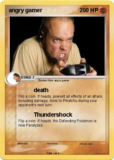 Pokemon angry gamer