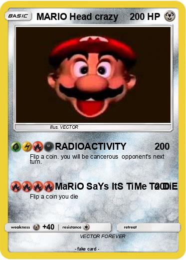 Pokemon MARIO Head crazy