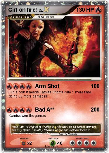 Pokemon Girl on fire!
