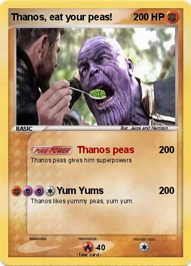 Pokemon Thanos, eat your peas!