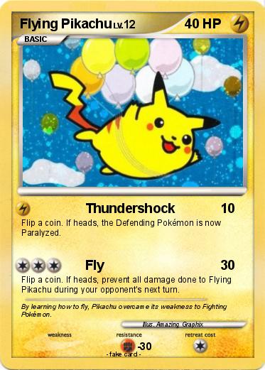 Pokemon Flying Pikachu