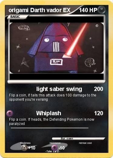 Pokemon origami Darth vador EX