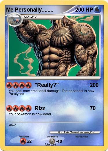 Pokemon Me Personally........