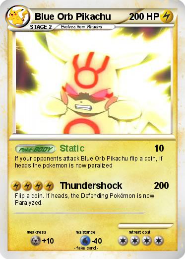 Pokemon Blue Orb Pikachu