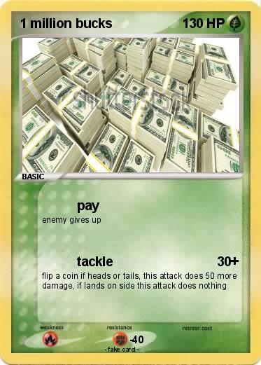 Pokemon 1 million bucks