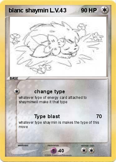 Pokemon blanc shaymin L.V.43