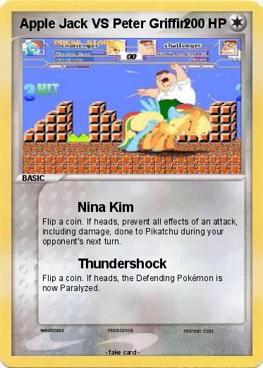 Pokemon Apple Jack VS Peter Griffin