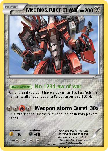 Pokemon Mechlos,ruler of war