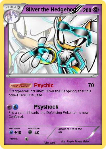 Pokemon Silver the Hedgehog Pokemon Silver the Hedgehog
