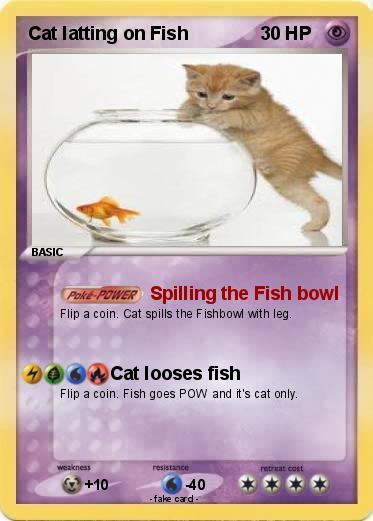 Pokemon Cat latting on Fish