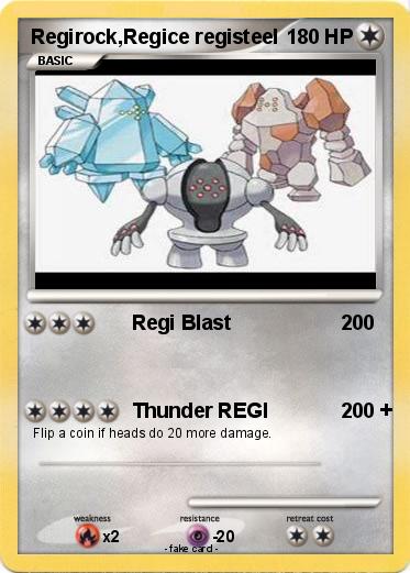 Pokemon Regirock,Regice registeel