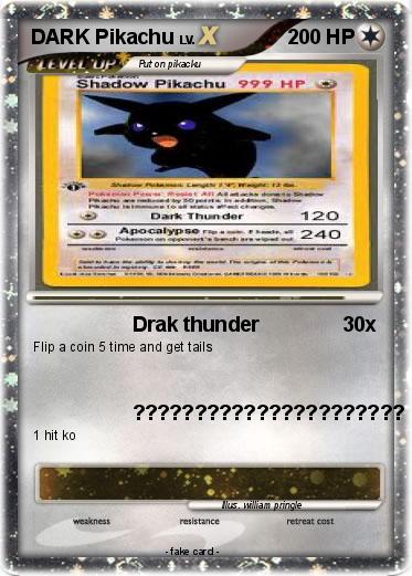 Pokemon DARK Pikachu