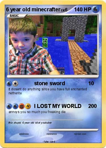 Pokemon 6 year old minecrafter